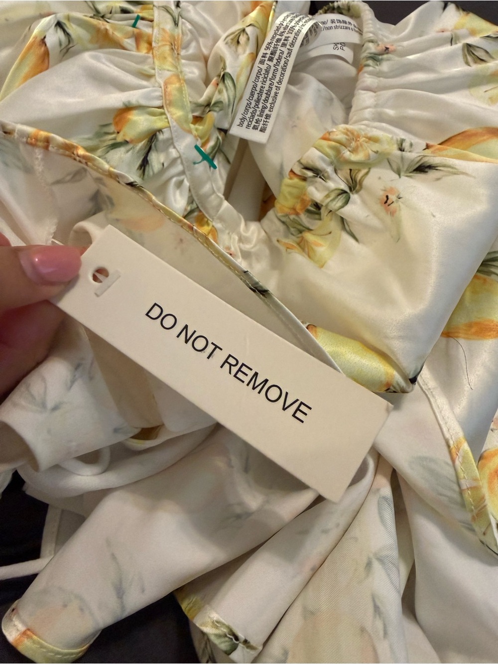 For Love & Lemons White Lemon-Print Halter Top - Picture 9 of 9